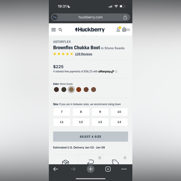 Huckberry Astorflex Brownflex Chukka Boot
 in Stone Suede - Picture 13 of 15